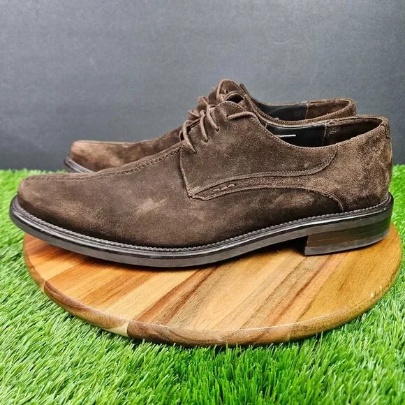 Mezlan Wayne Brown Suede Leather Oxford Dress Shoes Split Toe Size 10 M